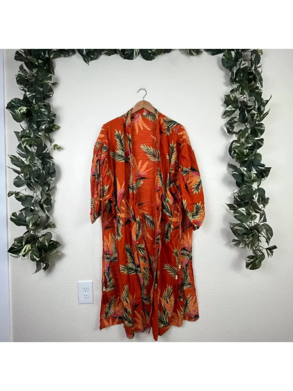 Free People Intimately Read My Palm Kimono Terracotta Women’s Size M